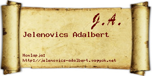 Jelenovics Adalbert névjegykártya